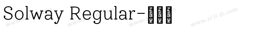 Solway Regular字体转换